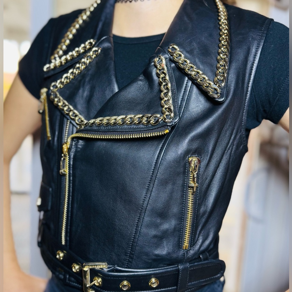 Philipp Plein Genuine leather Vest